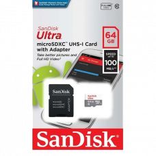 Карта памяти SanDisk Ultra microSDXC 64 ГБ [SDSQUNR-064G-GN3MA]