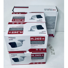 Комплект видеонаблюдения на 4 уличные IP  камеры HiWatch 2 МП – Оптимальный.